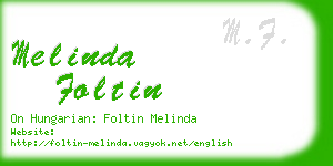 melinda foltin business card